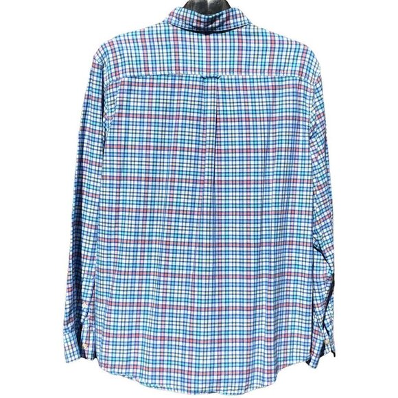 Chaps Men's Blue Plaid Cotton Shirt - Picture 4 of 9